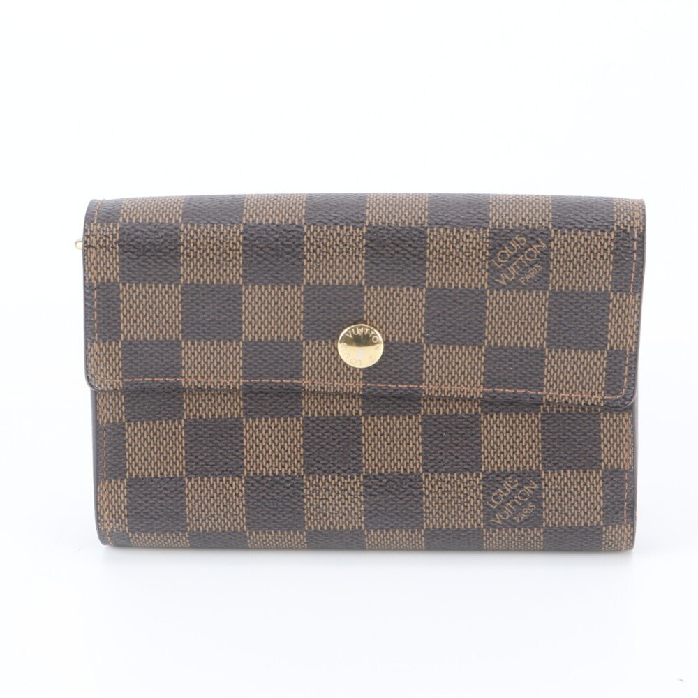 Louis Vuitton Damier Portefeuille Alexandra N63067 Leather Tri-fold Wallet (B...